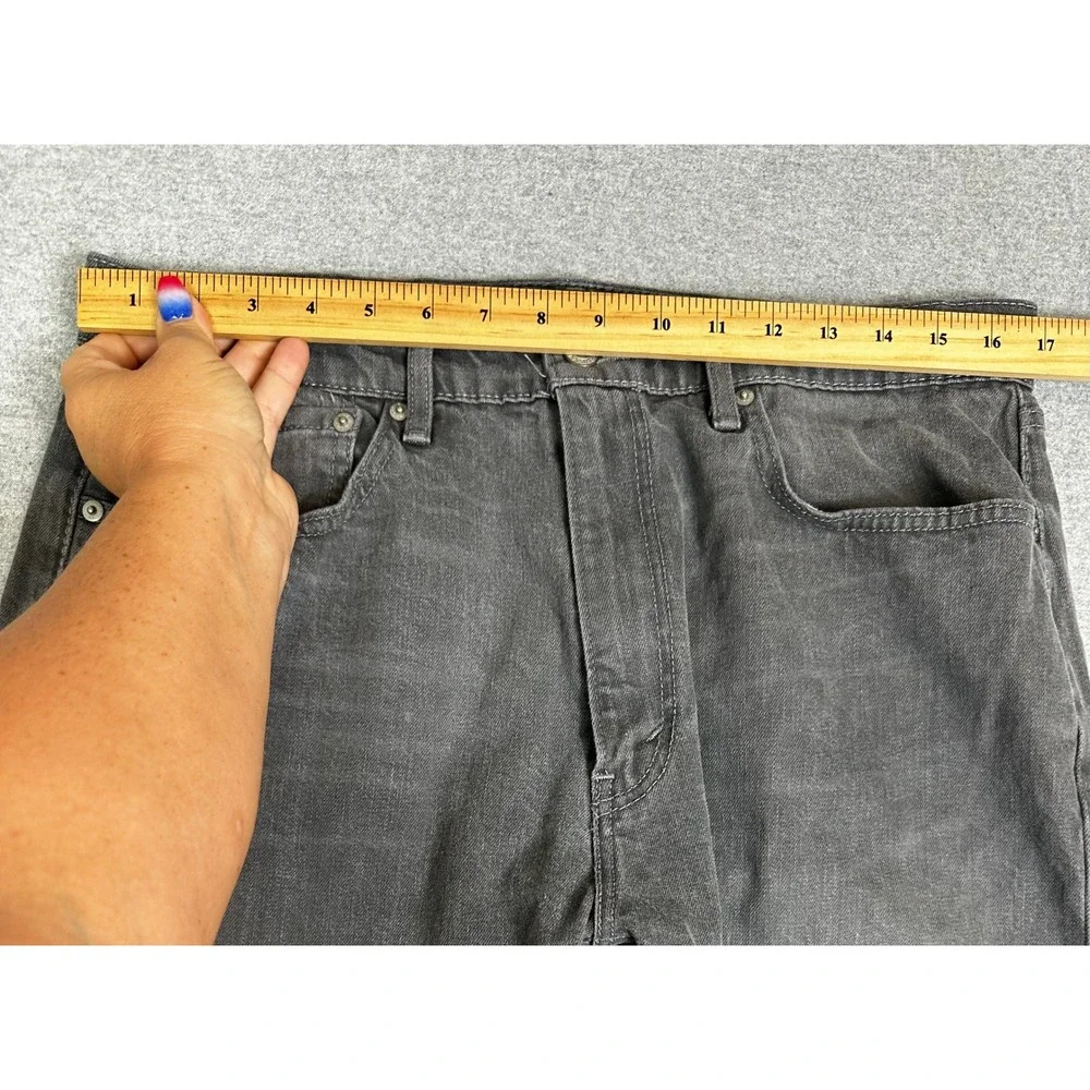 Levis 514 SJeans Mens 36x30 Gray Straight Faded Denim Pants